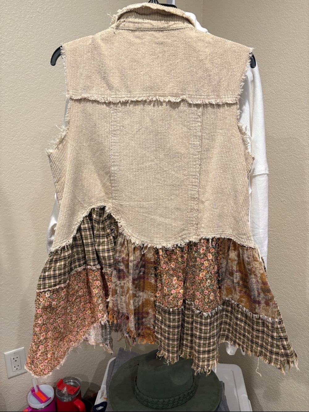 Corduroy Boho Patchwork Duster New! By Oli & Hali - Picture 8 of 11